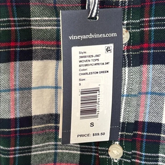 Vineyard Vines Boys Birch Plaid Shirt - Picture 5 of 5